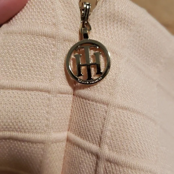 TOMMY HILFIGER CLASSIC SHEATH DRESS BLUSH PINK WITH GOLD BUTTONS SZ 6 - Picture 12 of 15